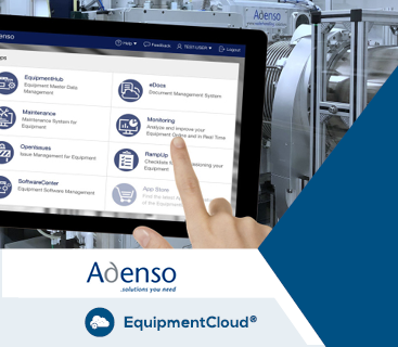 Bedienoberfläche Dashboard EquipmentCloud